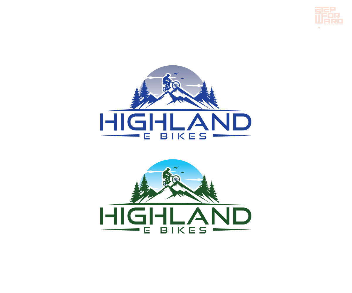 Logo Design by step forward 2 for Highland E Bikes | Design #24404104