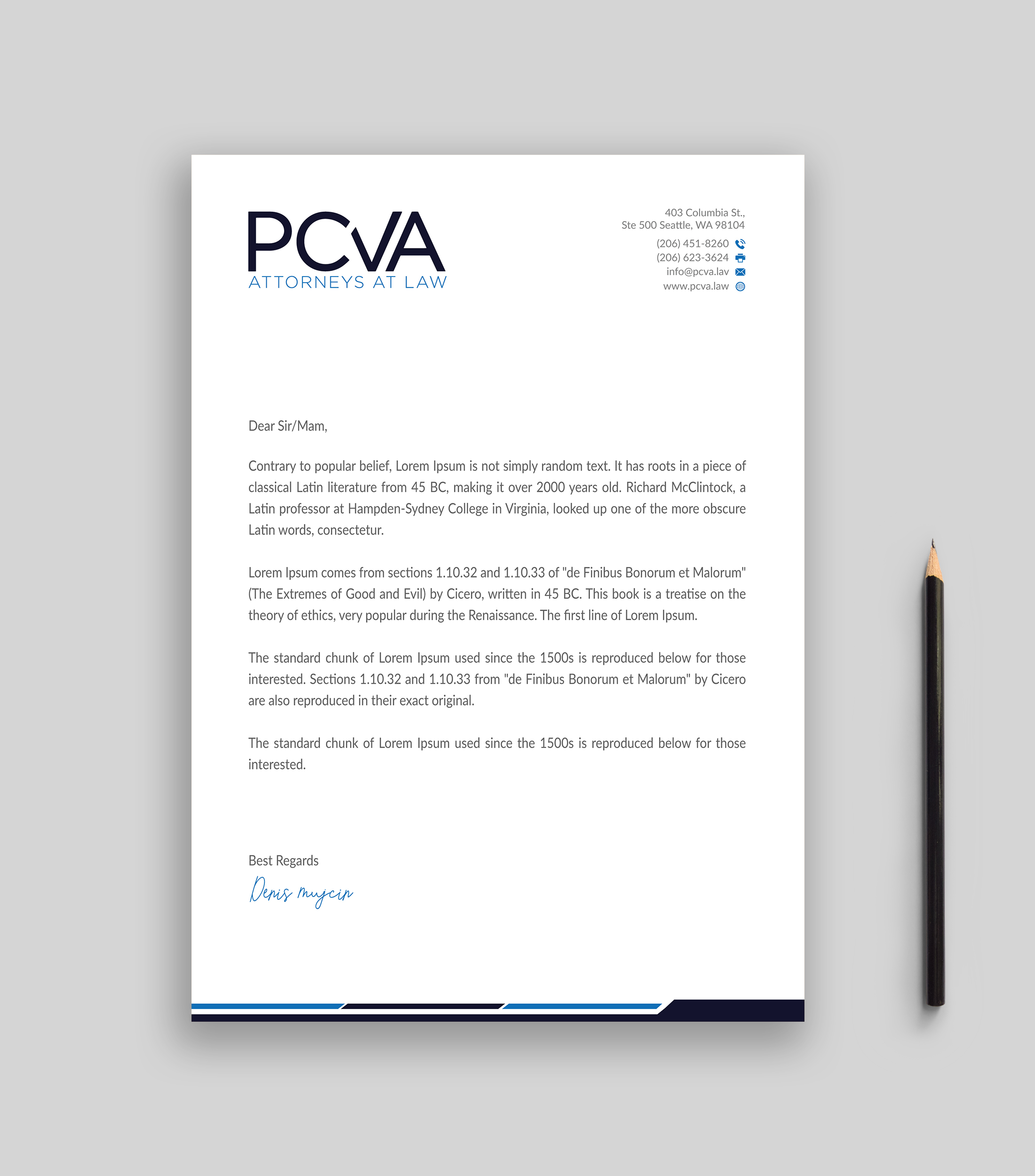 Letterhead Design by Musa. A for this project | Design #24401227