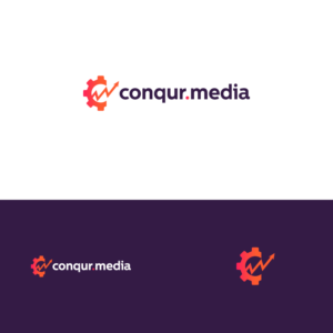 Conqur.media | Logo Design by Gisella Guzmán