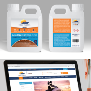 Label (re) design of premium yacht nanotechnology care | Diseño Gráfico por Ana White