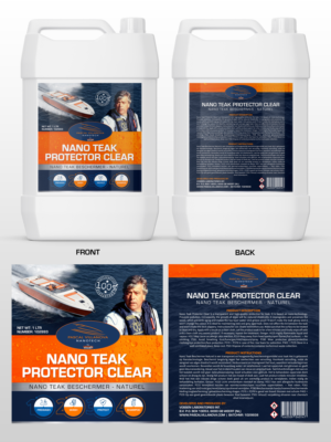Label (re) design of premium yacht nanotechnology care | Graphic Design by SAI DESIGNS