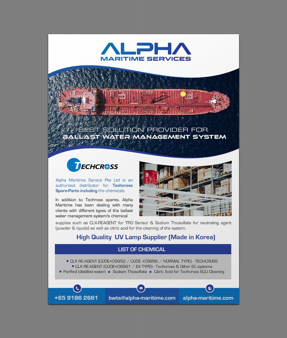 Flyer Design by chandrayaan.creative for Alpha Maritime Services | Design #24415535