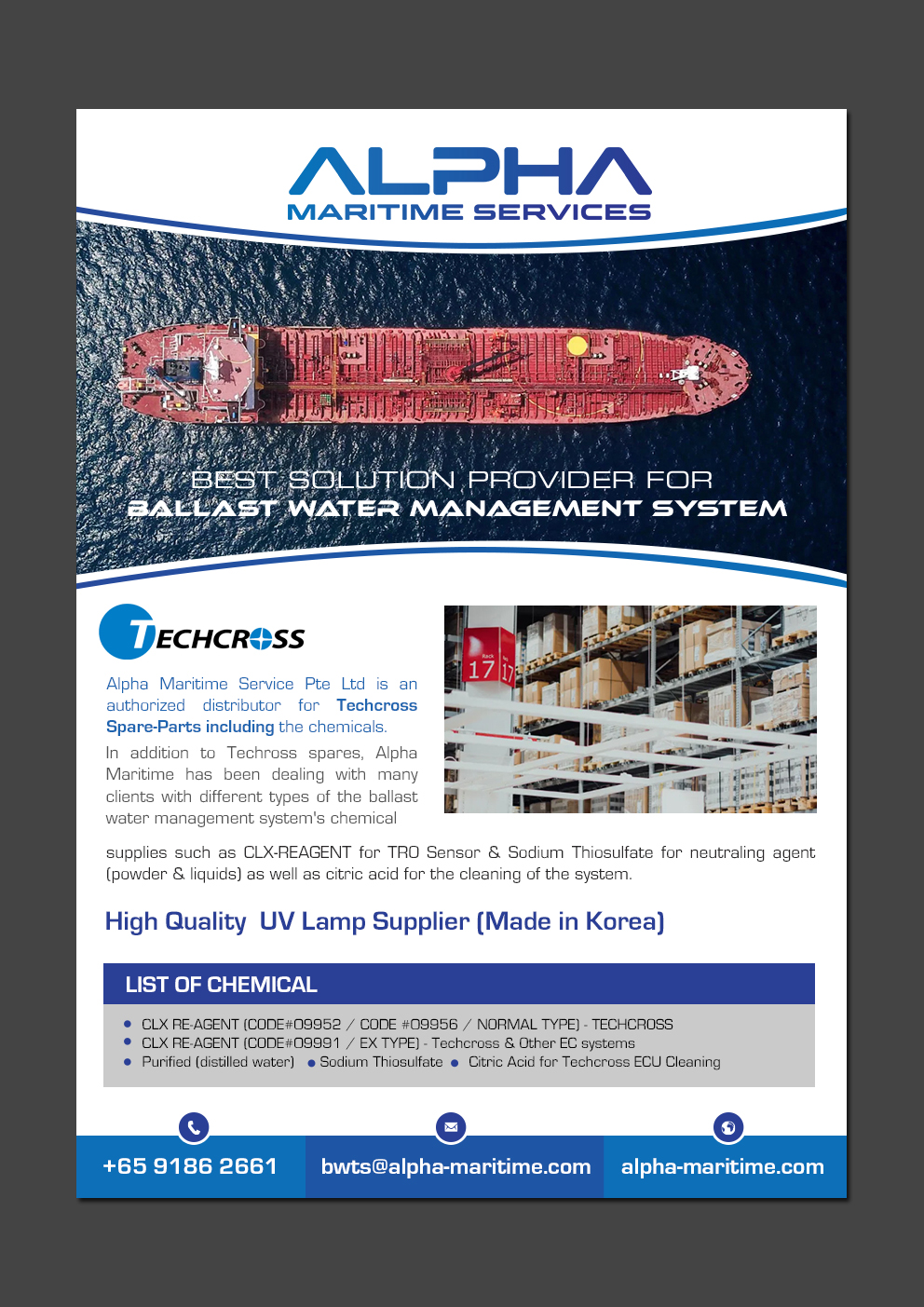 Flyer Design by chandrayaan.creative for Alpha Maritime Services | Design #24428331