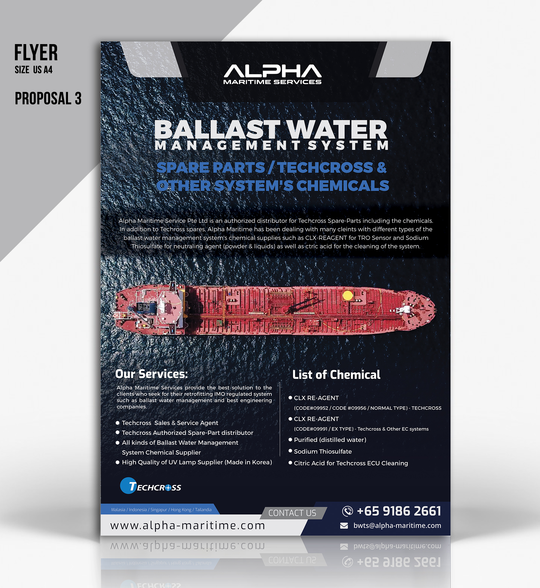 Diseño de Flyer por angelcolmenares3 para Alpha Maritime Services | Diseño #24412056