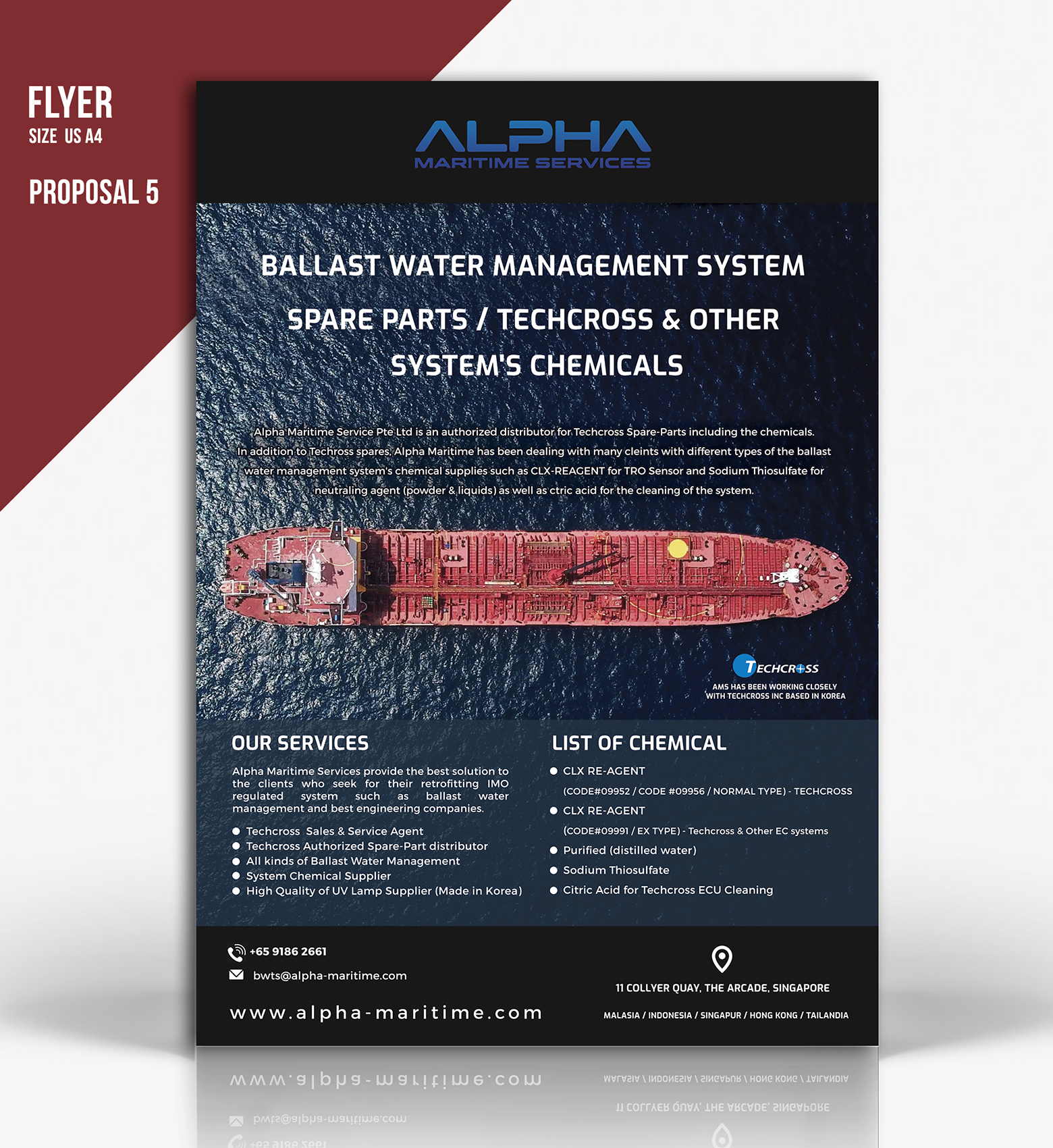 Diseño de Flyer por angelcolmenares3 para Alpha Maritime Services | Diseño #24417763