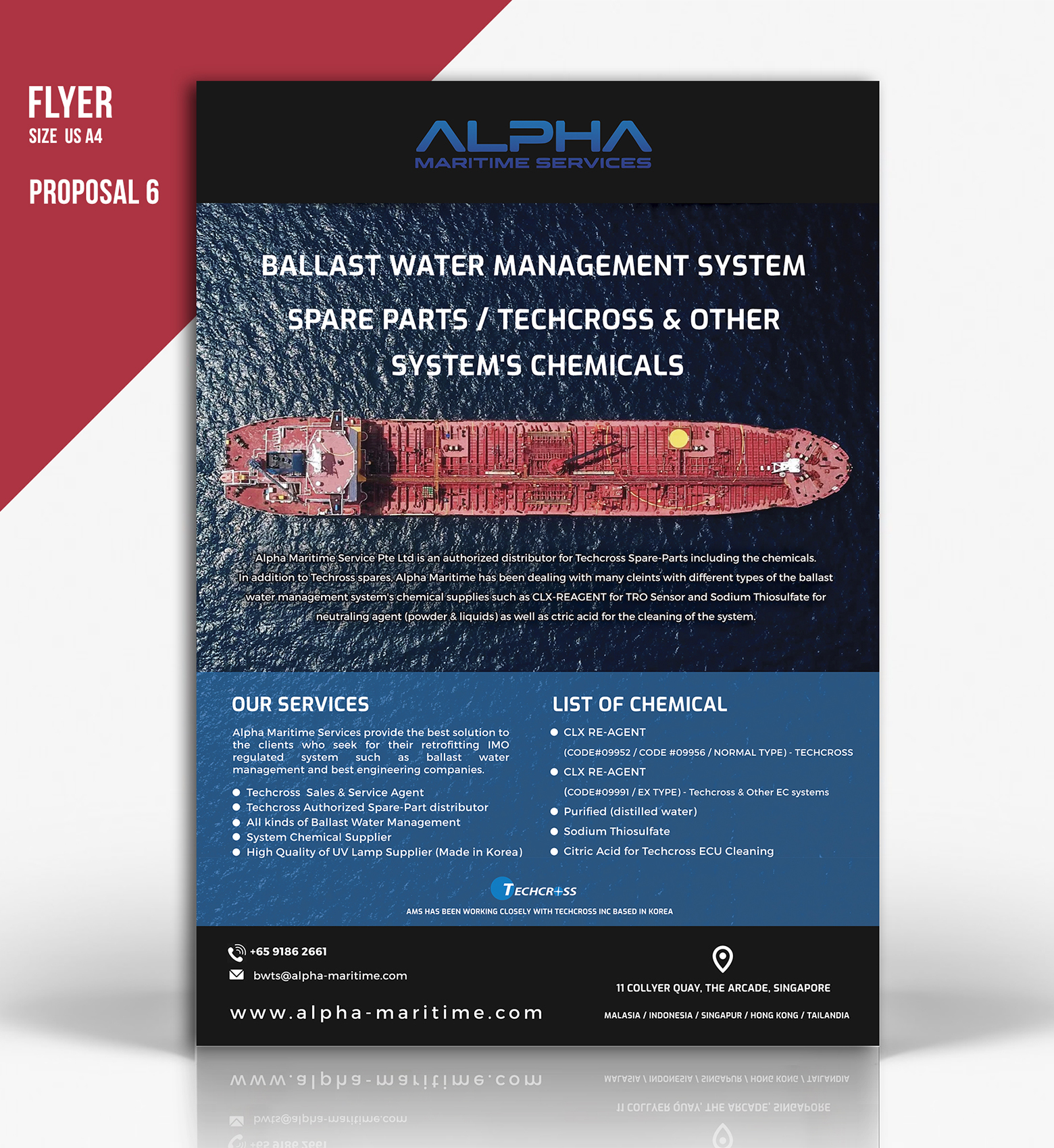 Diseño de Flyer por angelcolmenares3 para Alpha Maritime Services | Diseño #24417947