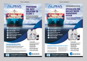 Ship Supplier - Ballast Water Treatment Specialized Company, Chemical Supply | Flyer-Design von rkailas