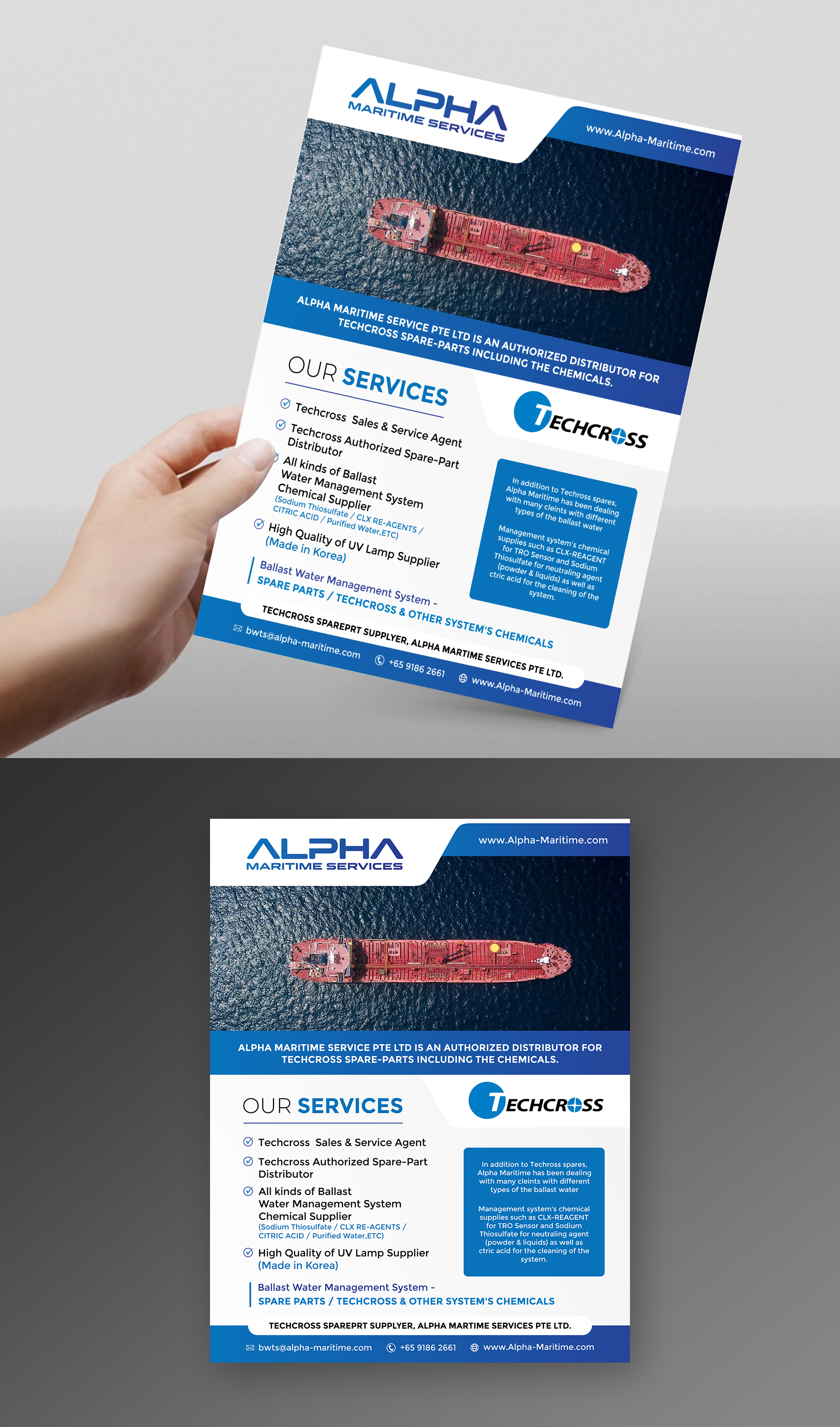 Flyer Design by ecorokerz for Alpha Maritime Services | Design #24411387
