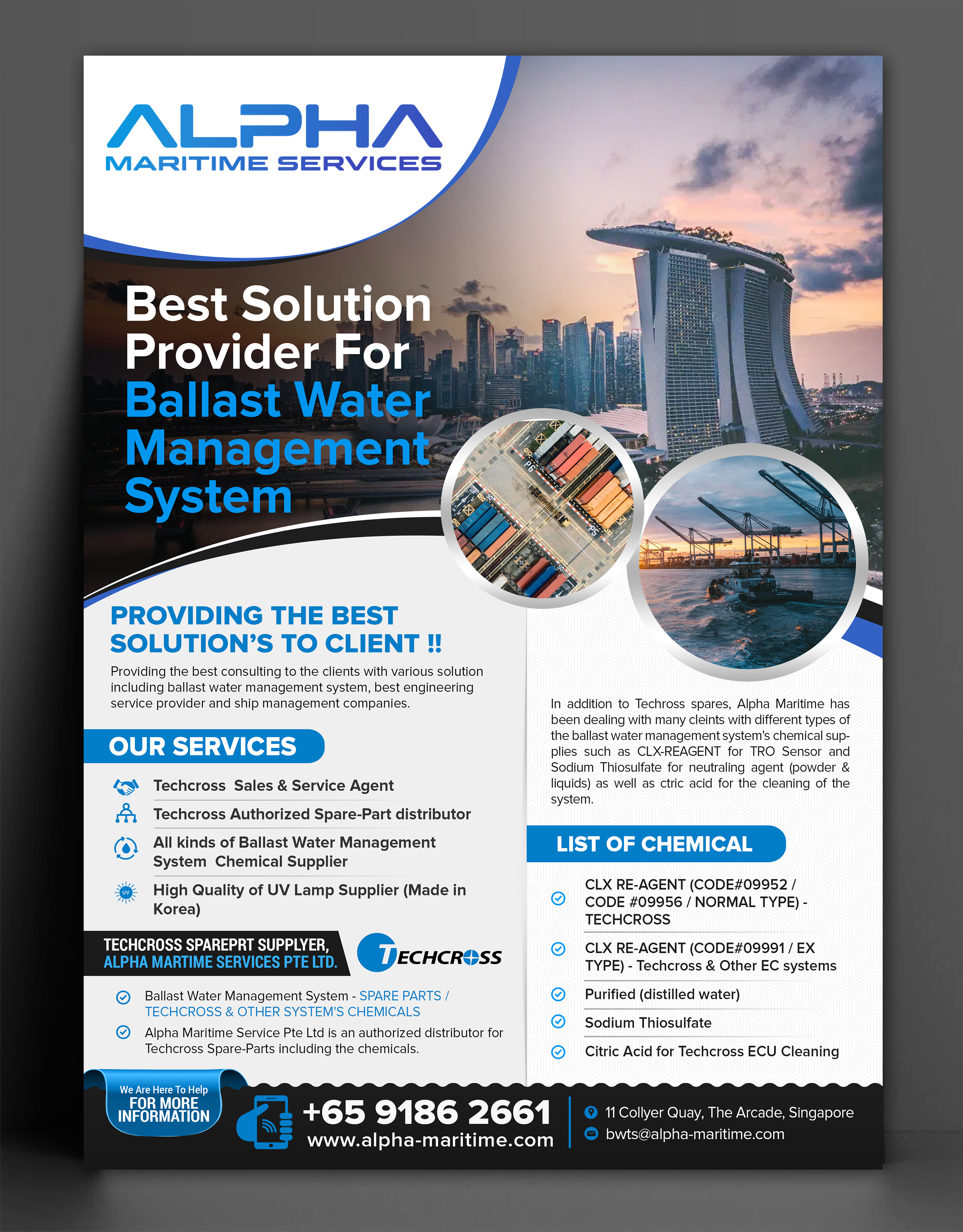 Flyer Design by SAI DESIGNS for Alpha Maritime Services | Design #24414501