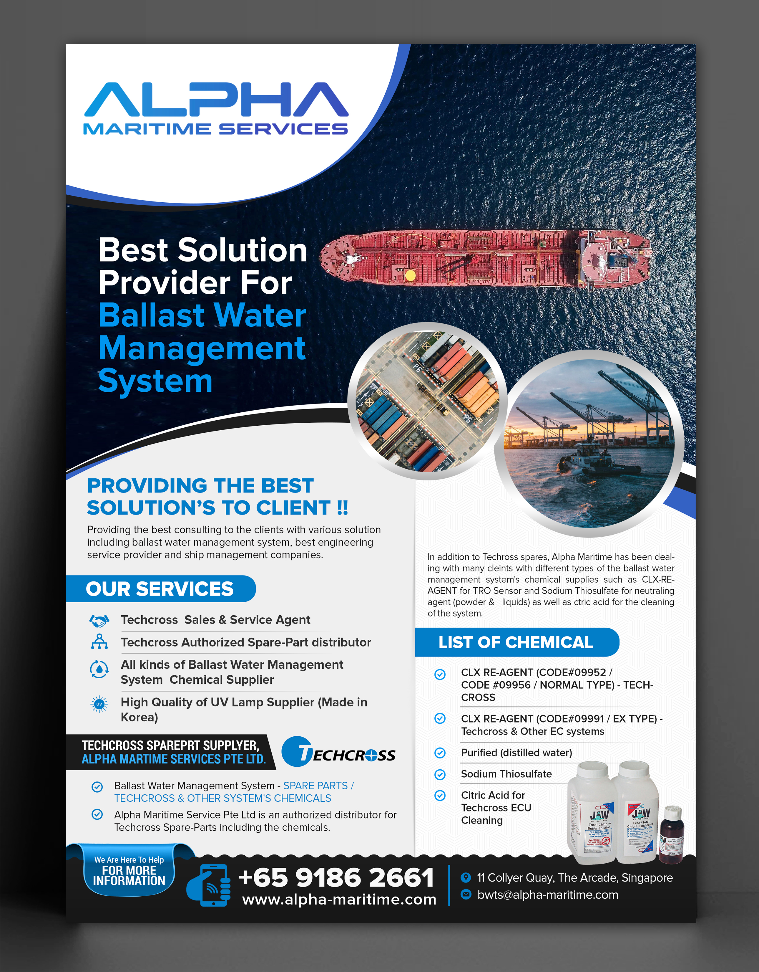 Flyer Design by SAI DESIGNS for Alpha Maritime Services | Design #24414864