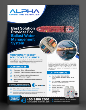 Flyer-Design von SAI DESIGNS für Alpha Maritime Services | Design #24416393