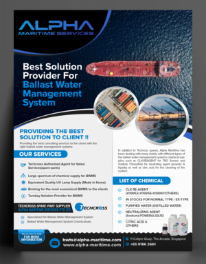 Flyer-Design von SAI DESIGNS für Alpha Maritime Services | Design: #24425070