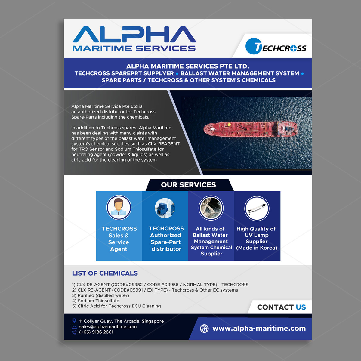 Flyer Design by DA. for Alpha Maritime Services | Design #24411954