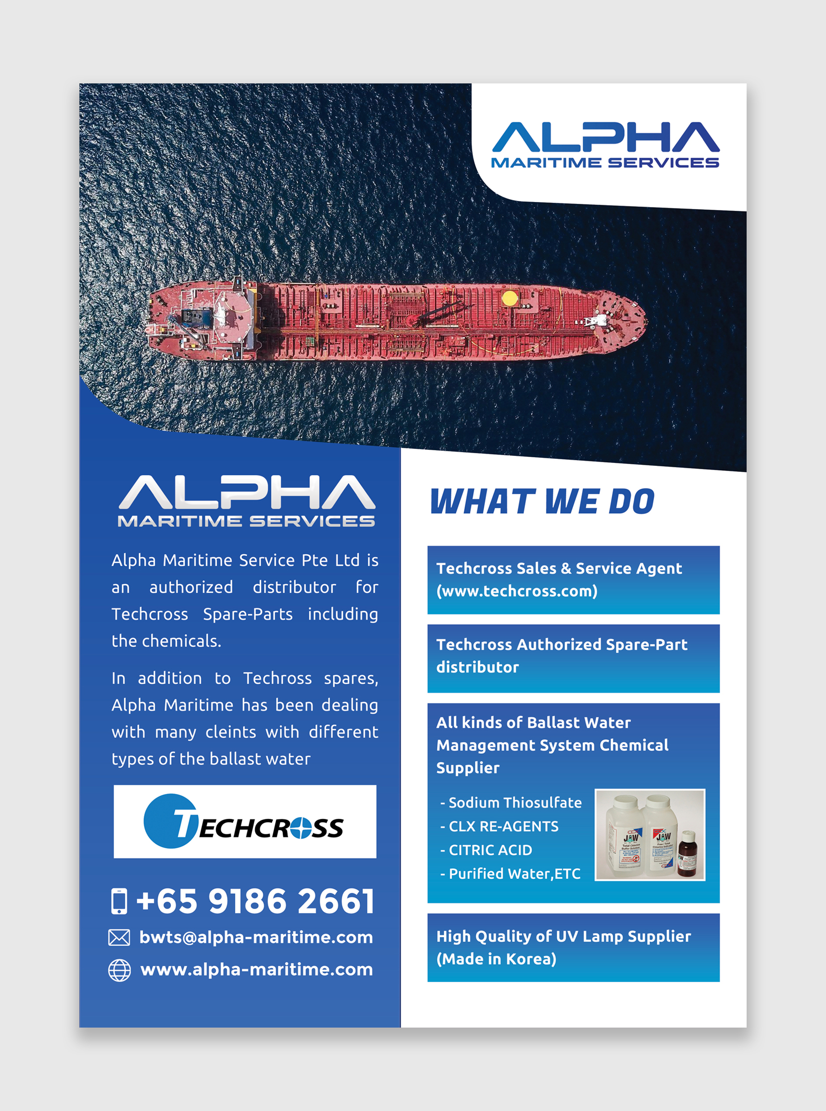 Flyer Design by Hassan_S for Alpha Maritime Services | Design #24415025