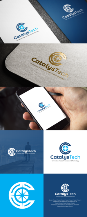 CatalysTech  (Optional tag line: Connecting people, processes and technology) | Logo Design by Angkasa Official