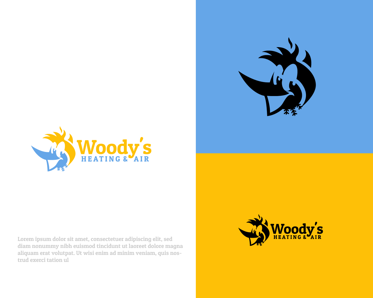 Logo Design by Ak4li™ for Woody's Heating & Air Conditioning LLC | Design #24412608