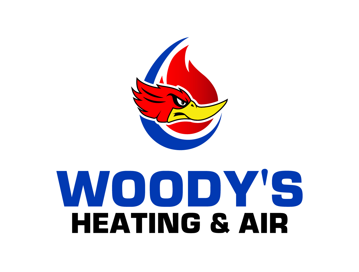 Logo Design by emdeee for Woody's Heating & Air Conditioning LLC | Design #24411812