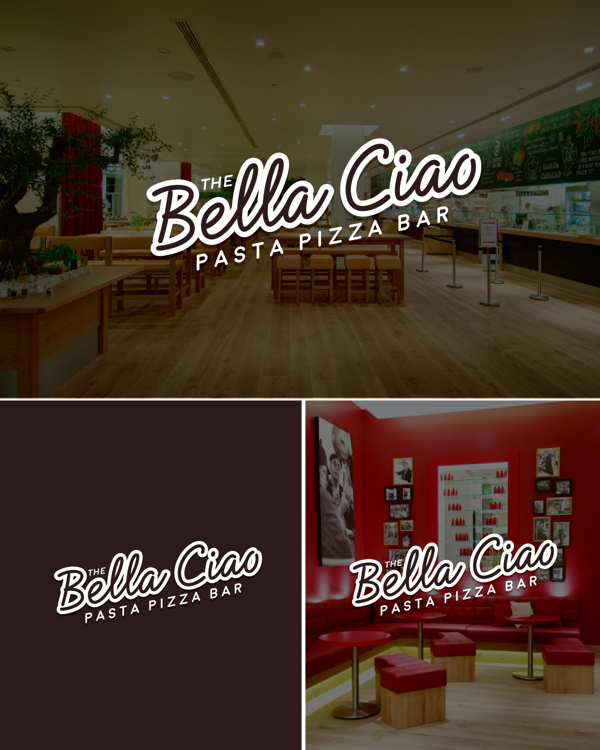 Playful, Personable Logo Design for The Bella Ciao Pasta Pizza Bar by