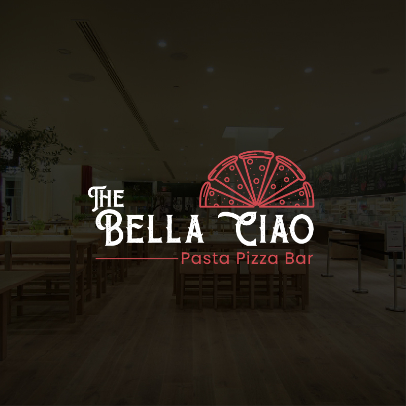 Playful, Personable Logo Design for The Bella Ciao Pasta Pizza Bar by