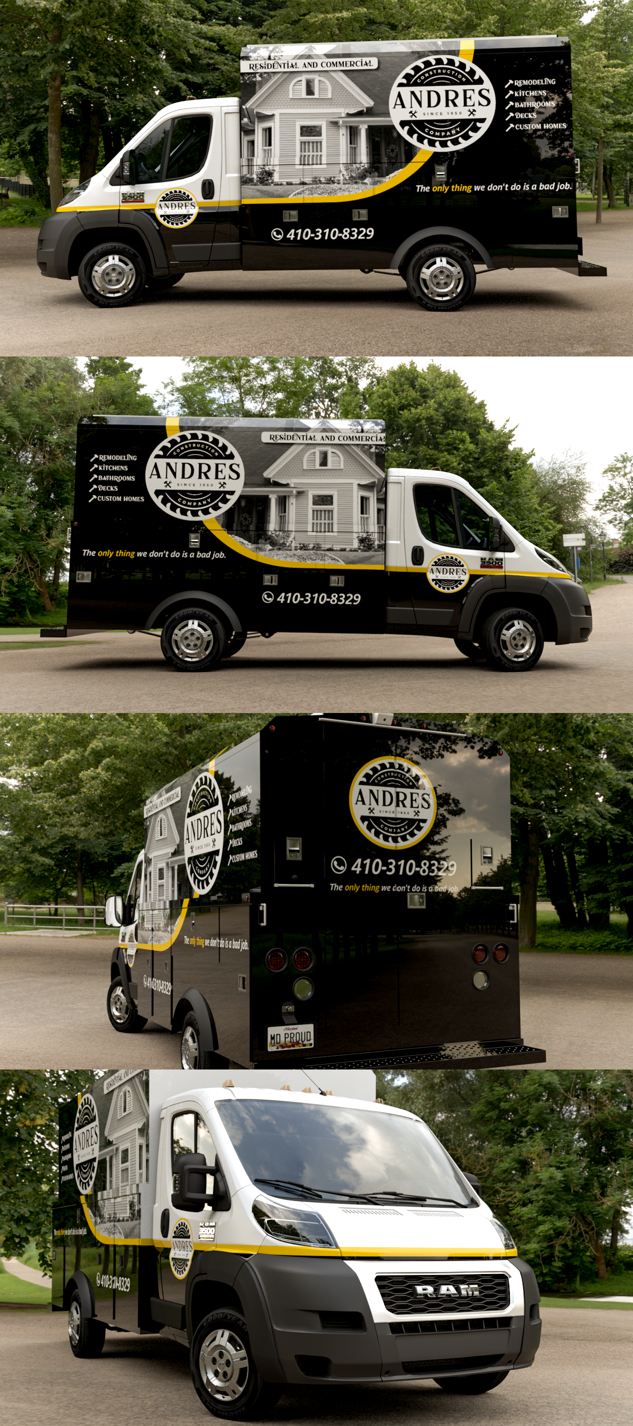 Car Wrap Design by My Idea Studio for Andres Construction Company | Design #24464859