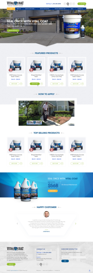 Concrete sealer manufacturer and e-commerce site | Web-Design von Ved Web Services