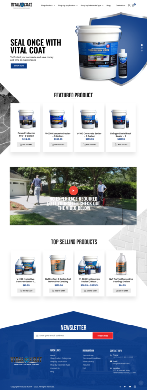 Concrete sealer manufacturer and e-commerce site | Web-Design von nzdesigners