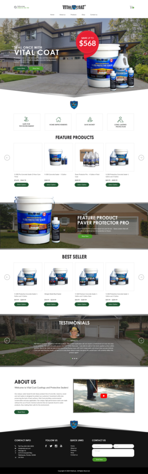 Concrete sealer manufacturer and e-commerce site | Web Design par bdesigner9