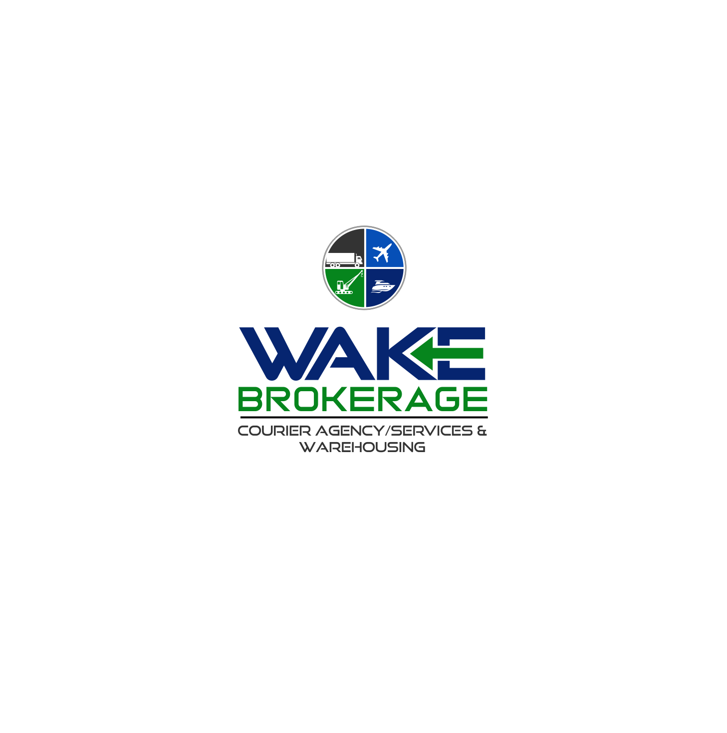 Logo Design by sanalkumar for WAKE Brokerage Courier/Agency Services & Warehousing | Design #24435144