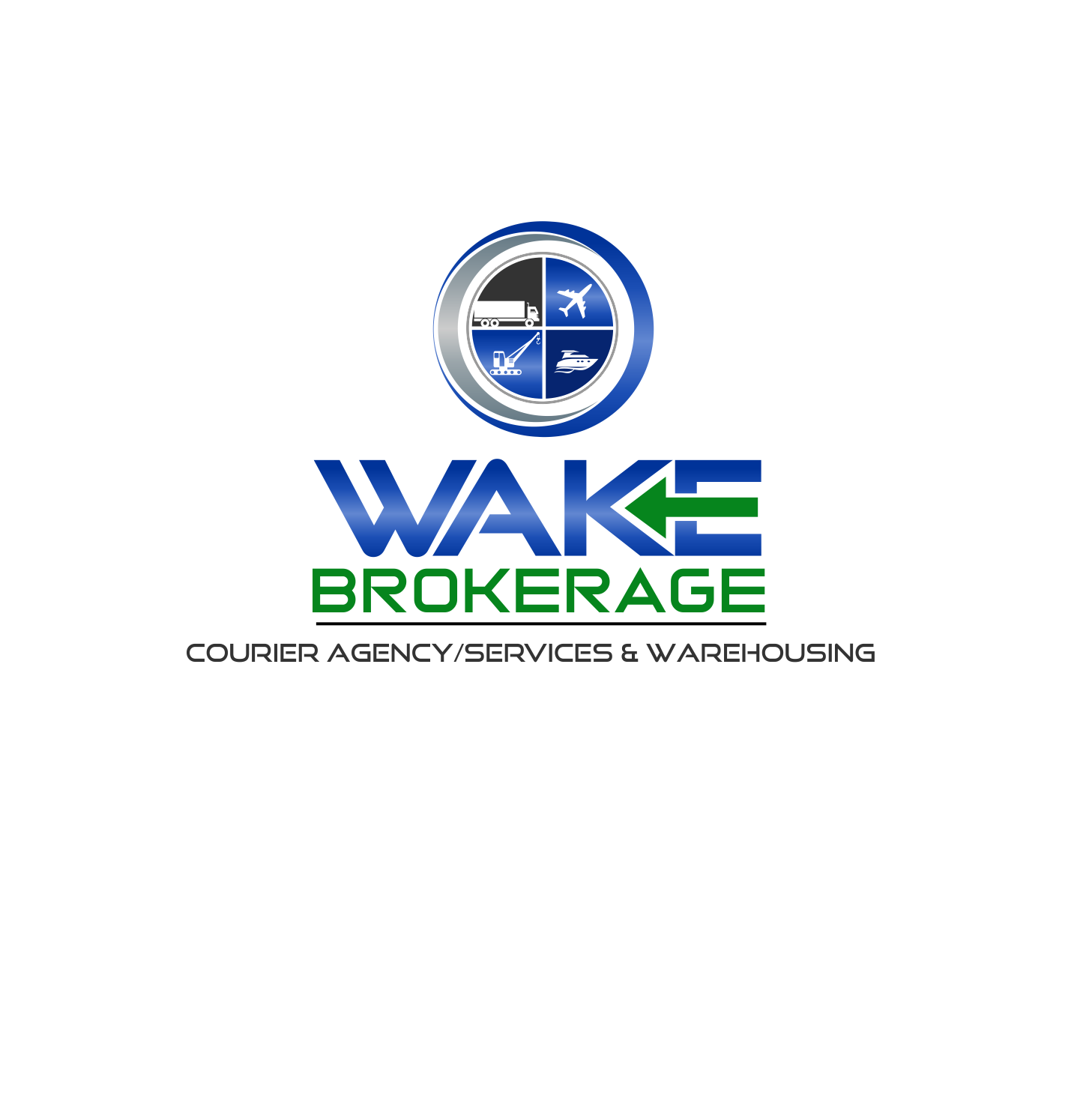 Logo Design by sanalkumar for WAKE Brokerage Courier/Agency Services & Warehousing | Design #24435145