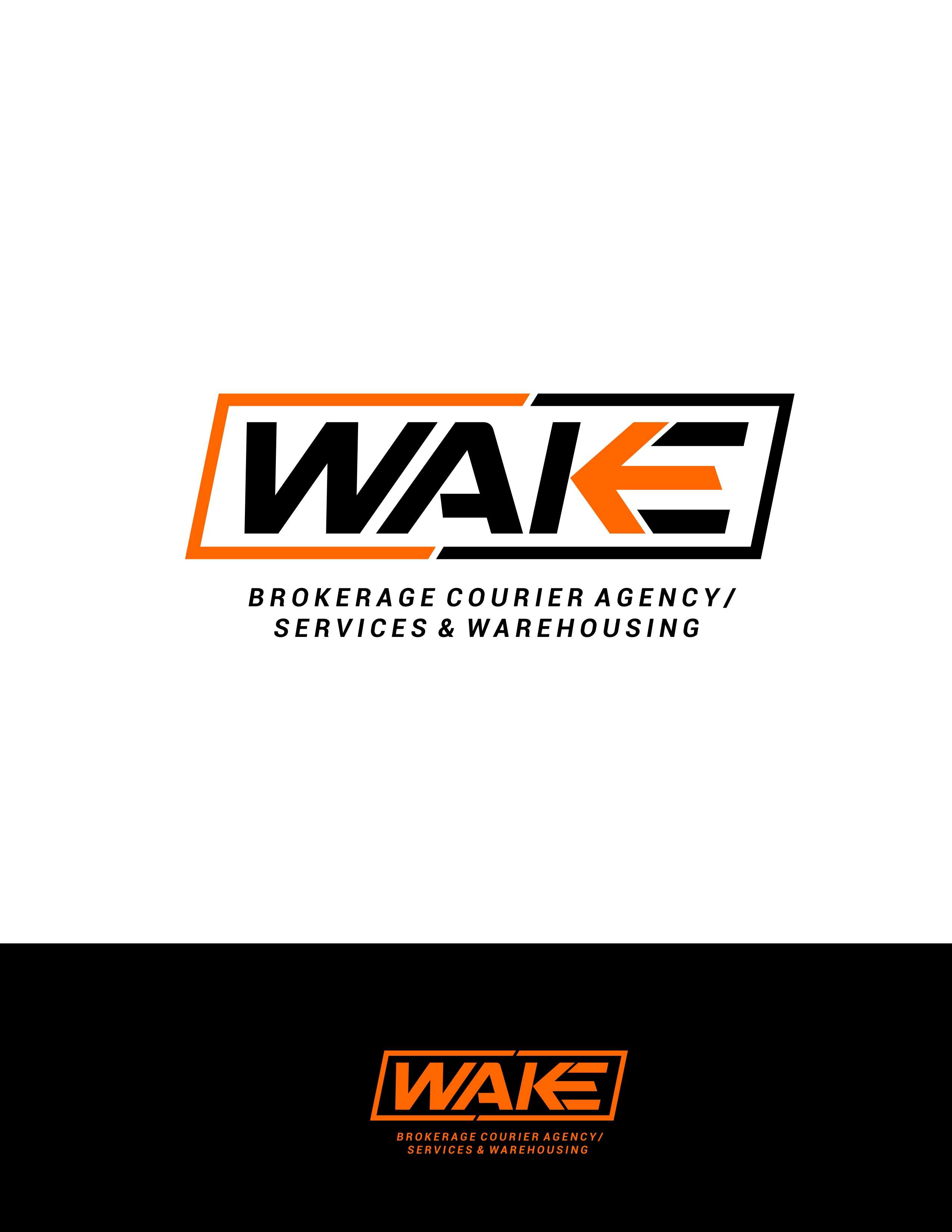 Logo Design by alok bhopatkar for WAKE Brokerage Courier/Agency Services & Warehousing | Design #24447205