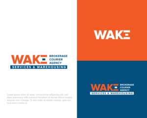 Diseño de Logo por ProXdsgn para WAKE Brokerage Courier/Agency Services & Warehousing | Diseño #24429798
