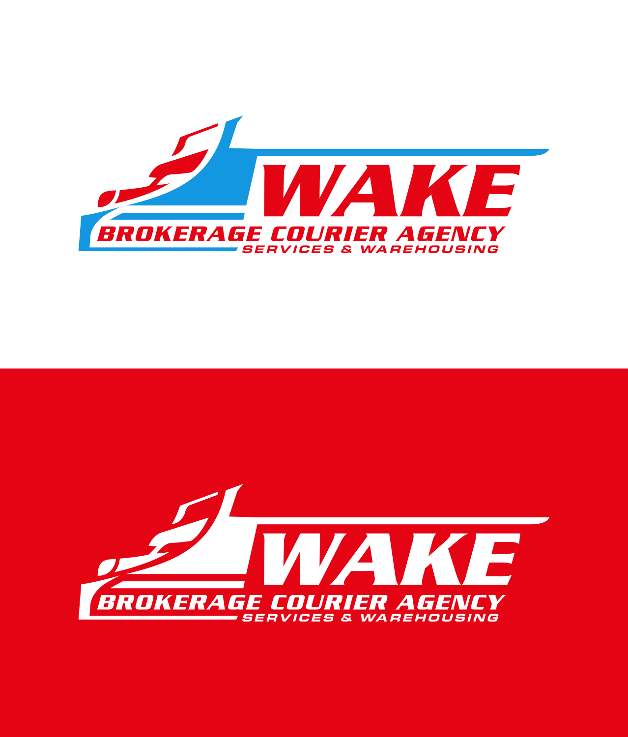 Logo Design by fatiyadesign for WAKE Brokerage Courier/Agency Services & Warehousing | Design #24433342