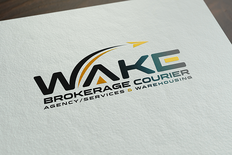 Logo Design by IdentsArt for WAKE Brokerage Courier/Agency Services & Warehousing | Design #24431407