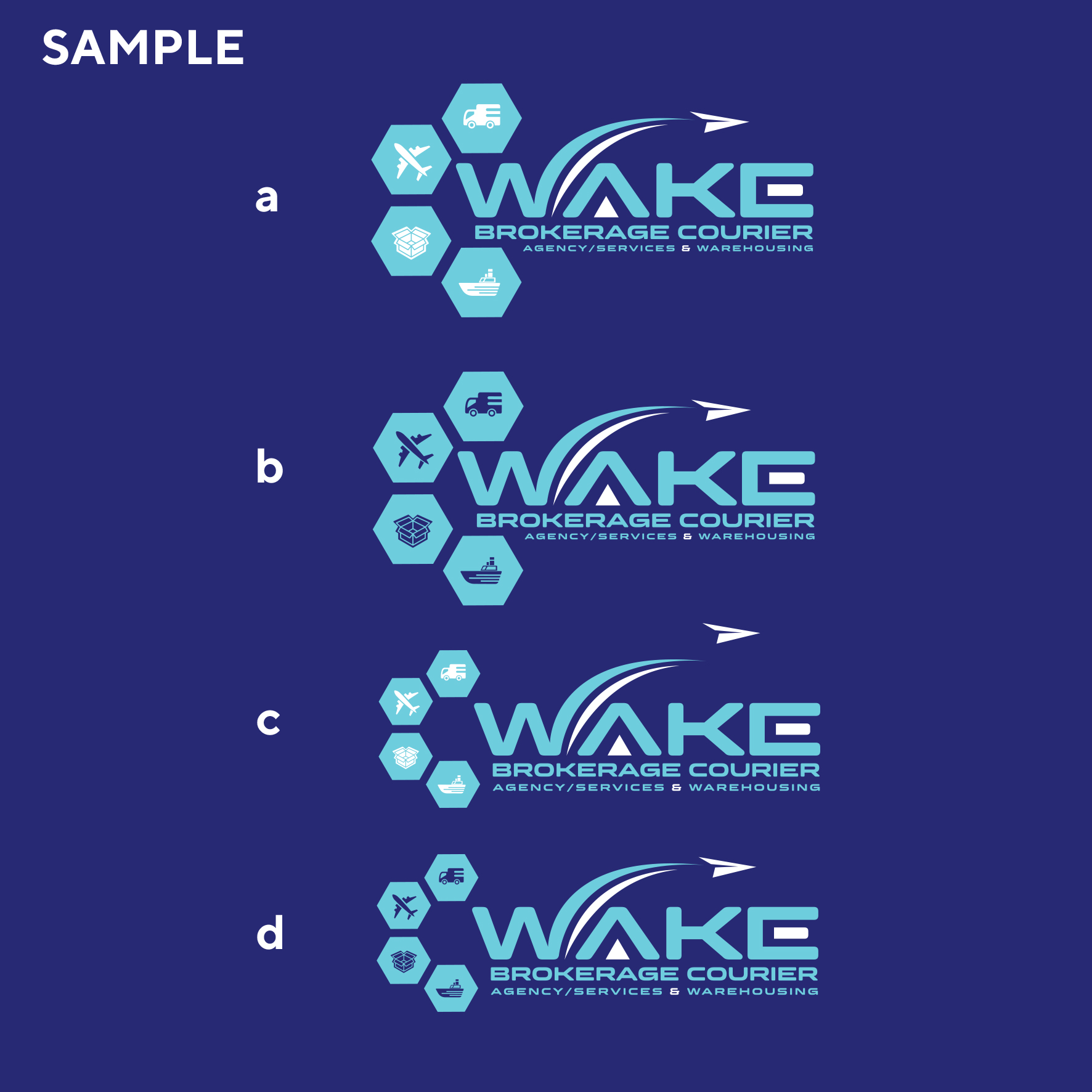 Diseño de Logo por IdentsArt para WAKE Brokerage Courier/Agency Services & Warehousing | Diseño #24446157