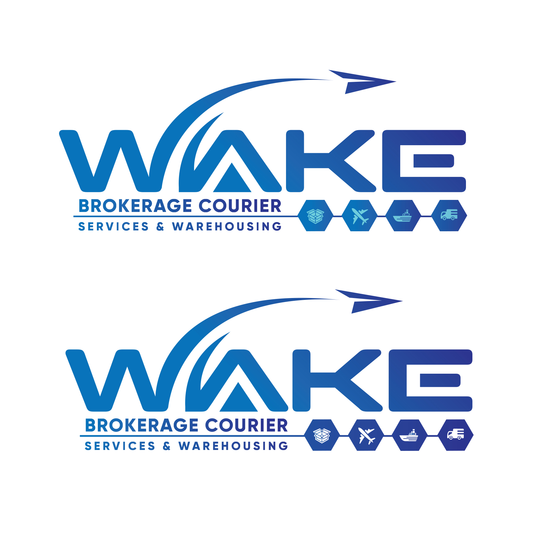 Logo Design by IdentsArt for WAKE Brokerage Courier/Agency Services & Warehousing | Design #24464942