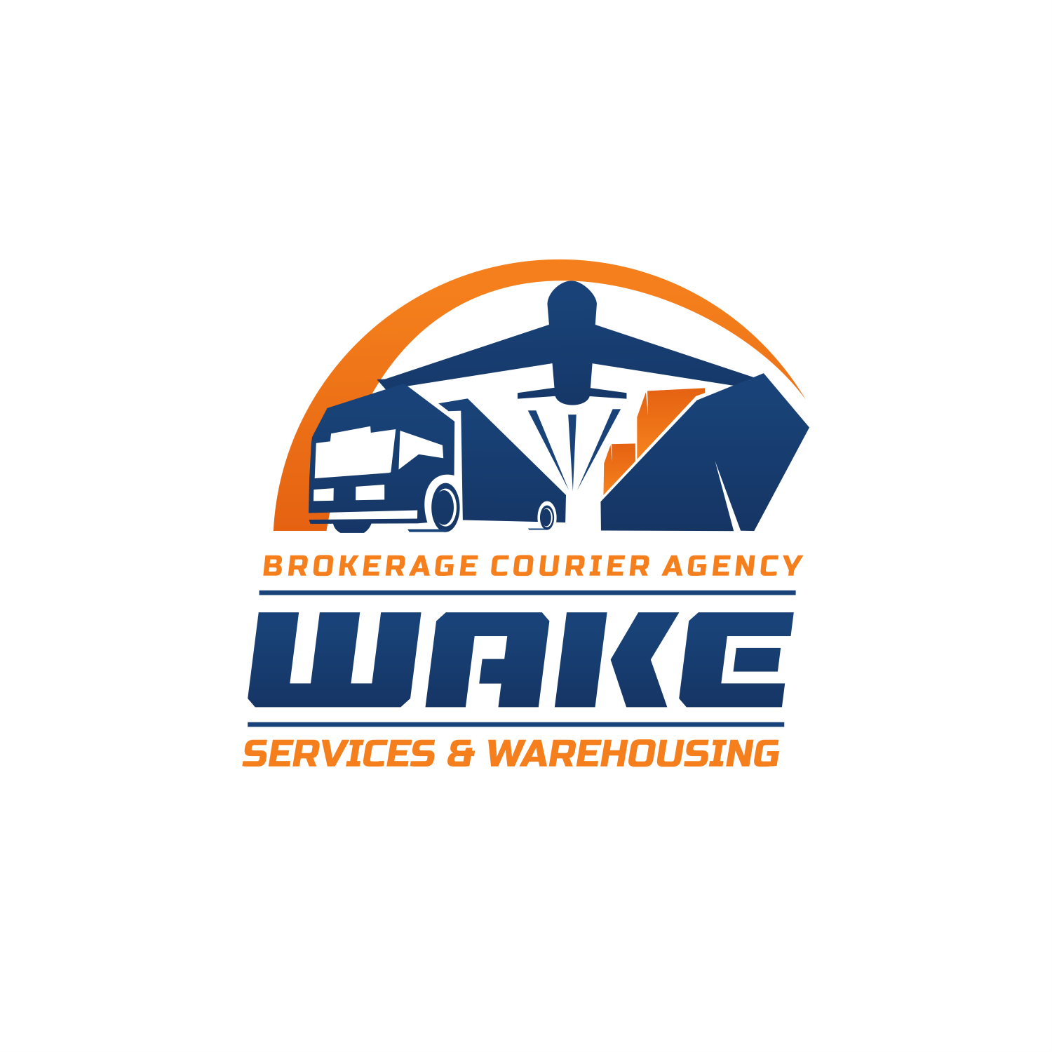 Logo Design by ThiagoB for WAKE Brokerage Courier/Agency Services & Warehousing | Design #24434597