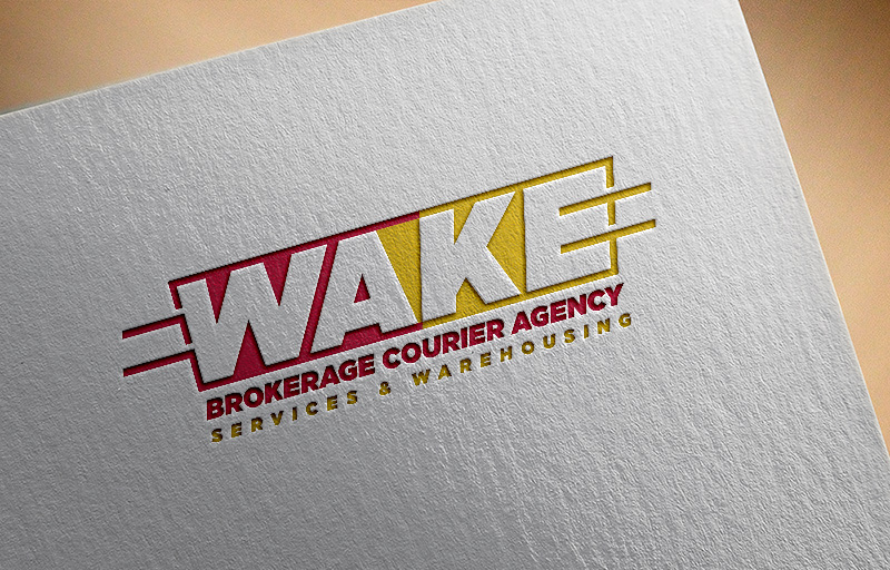 Logo Design by Kim Ji for WAKE Brokerage Courier/Agency Services & Warehousing | Design #24425849