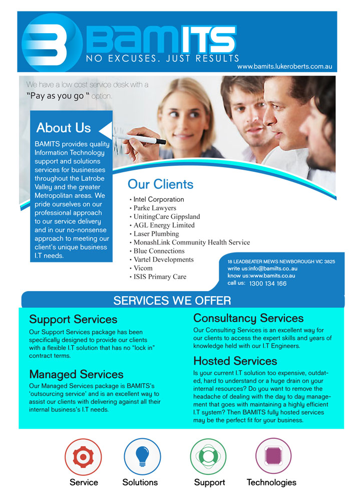 Flyer Design by Elkana Letting for BAMITS | Design #3042011