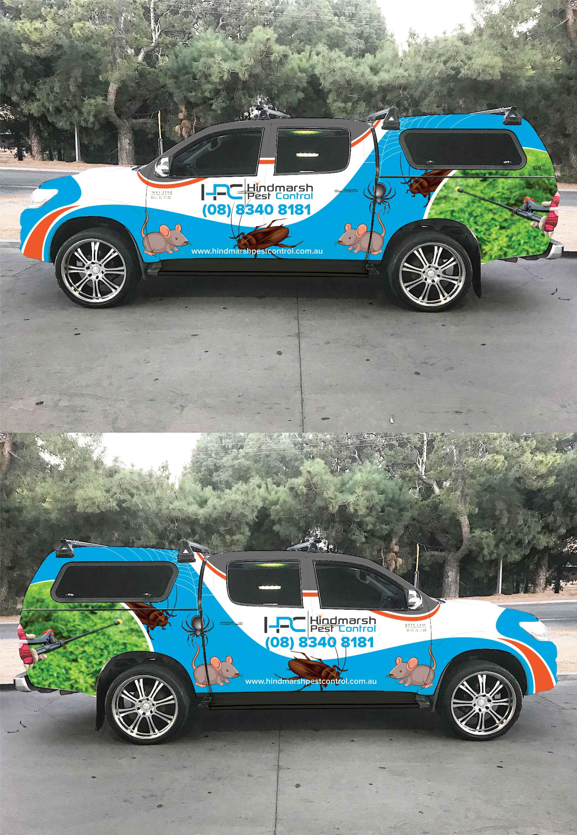 Car Wrap Design by Shumaila Kiran for Hindmarsh Pest Control | Design #24490142