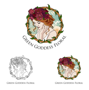 Green Goddess Floral | Logo Design by alpino