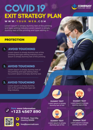 Covid 19 Exit Strategy one page brochure | Flyer Design by HeshanKavinda