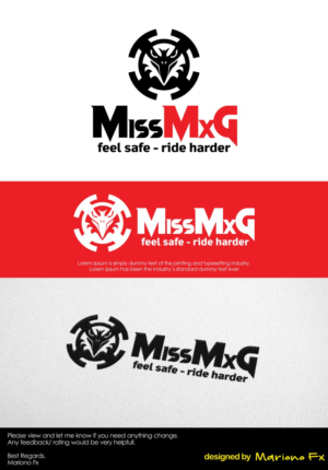 MissMxG - fell safe ride harder as per logo image | Diseño de Logo por Mariono Fx