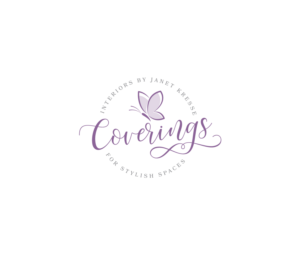 Coverings is the business name.  I want that to be prominent but also needs to say 