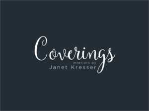 Coverings is the business name.  I want that to be prominent but also needs to say 