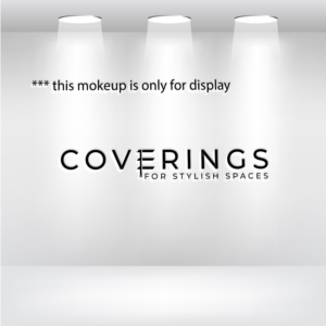 Coverings is the business name.  I want that to be prominent but also needs to say 