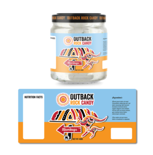 Confectionery Outback Rock Candy Jar Labels (and possible flyer and website if selected) | Label Design by Pinky 