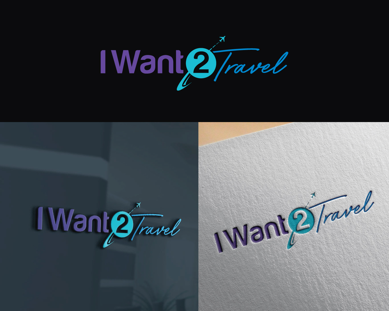 Logo Design by Atec for I Want 2 Travel | Design #24468591
