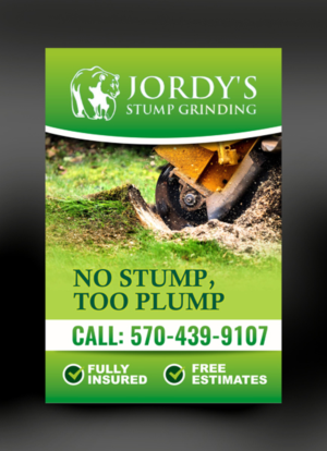 Stump Grinding sidewalk sign | Diseño de Señalética por rkailas