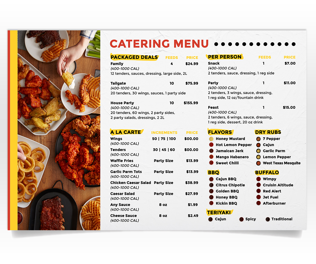 Menu Design by Luniere Designs for this project | Design #24507379