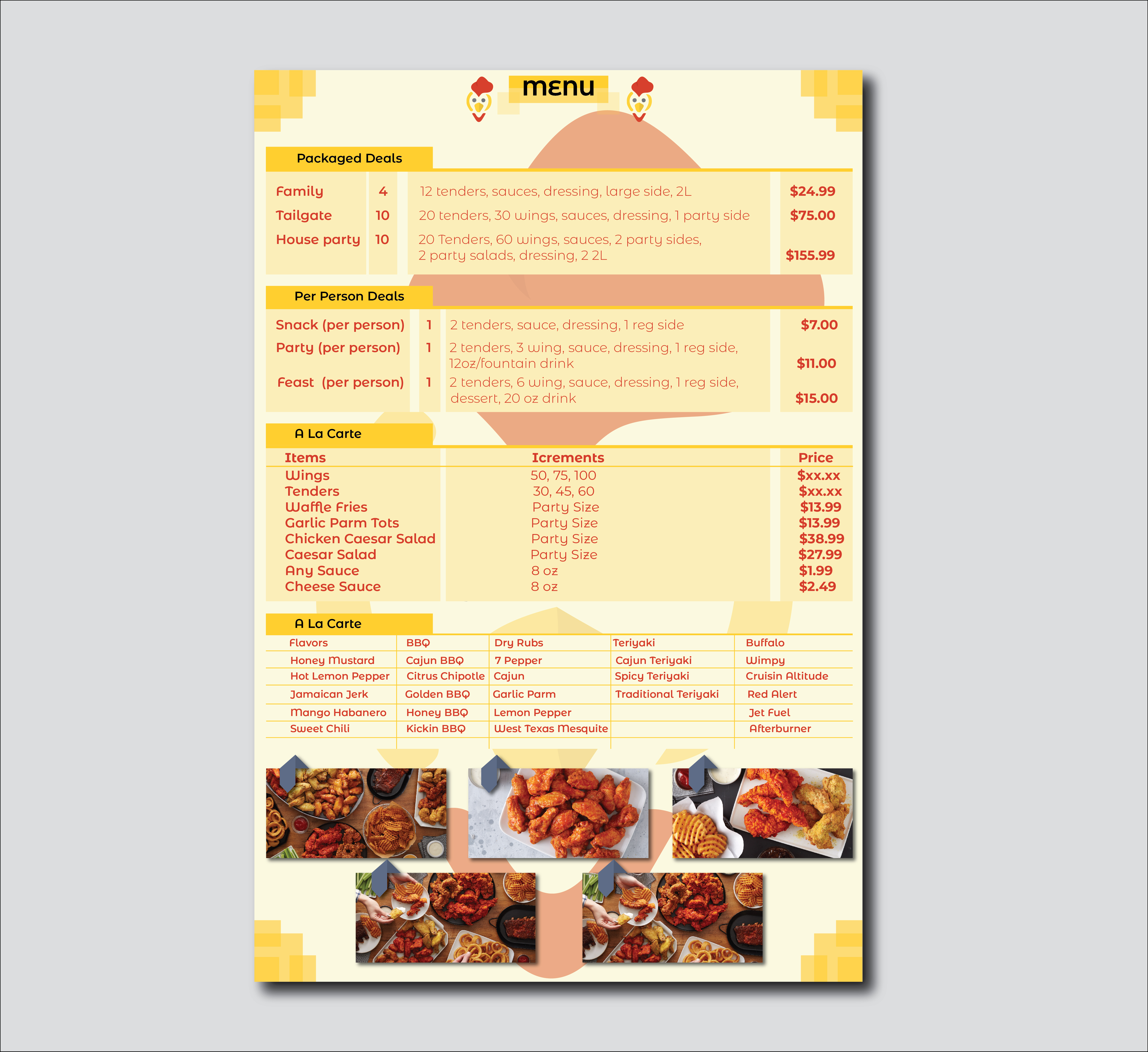 Menu Design by dumataotuc 2 for this project | Design #24491576